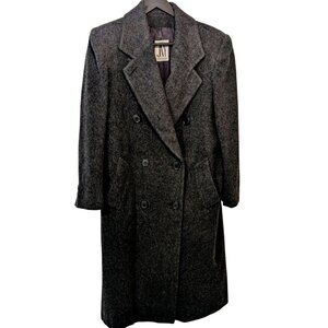 Vintage Jones New York Oversized PURE WOOL Maxi Coat | Charcoal Gray | Size S/M
